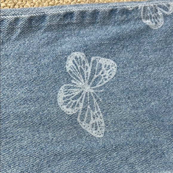 Blue Jeans with Butterfly Print - Picture 2 of 3